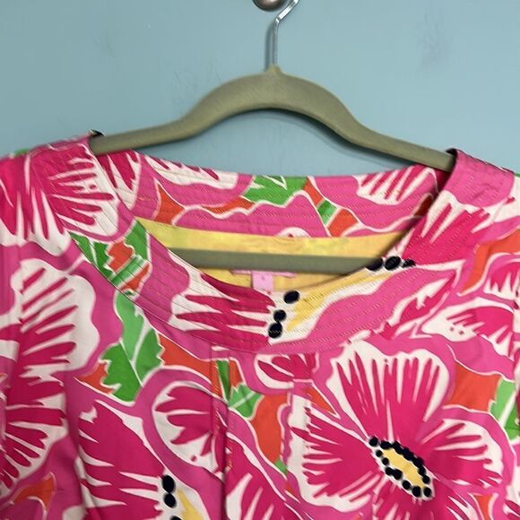 Lilly Pulitzer Dasha Pink Floral Silk Dress - Picture 4 of 8